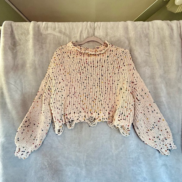 Colorful Speckled Knit Sweater - Picture 2 of 6